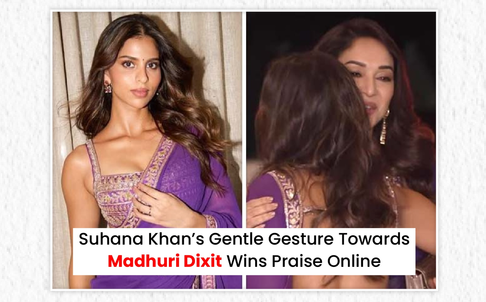 Suhana Khan’s Gentle Gesture Towards Madhuri Dixit Wins Praise Online